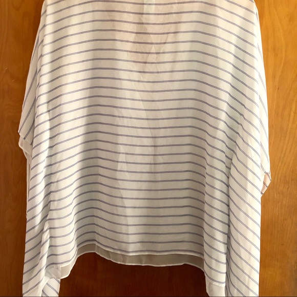 WHBM | Navy Striped Flowy Blouse - Picture 5 of 7